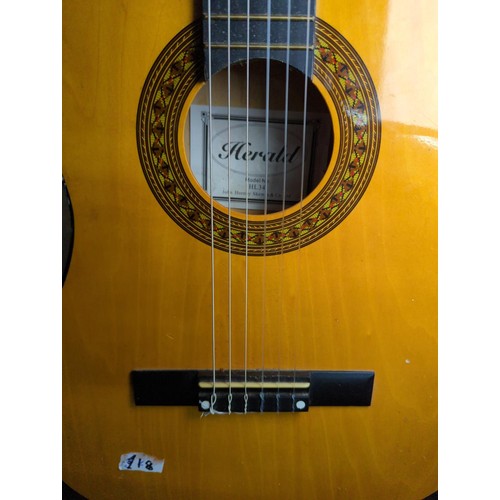 635 - Herald HL34 acoustic guitar with soft case