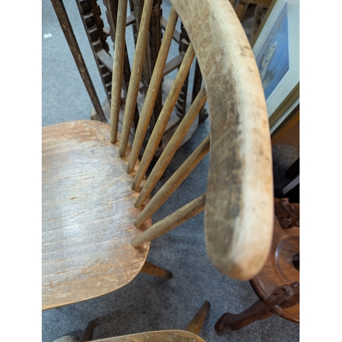 847 - Set of four stick back Mid-century style dining chairs