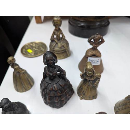 825 - Collectable brass table bells