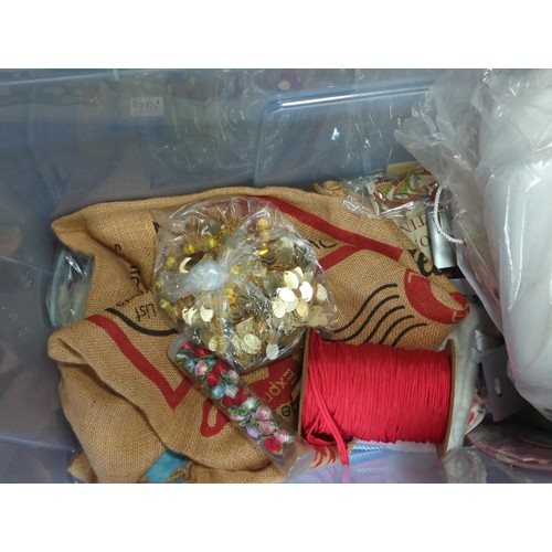 236 - Bag of stuffing, sequins etc