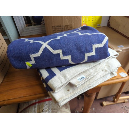 245 - Blue & white kilim