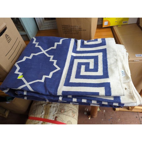 245 - Blue & white kilim