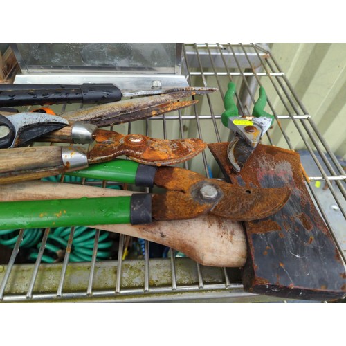 354 - Small selection of pruners + small axe. 