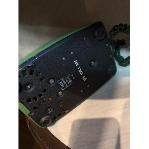 695 - Vintage green rotary telephone