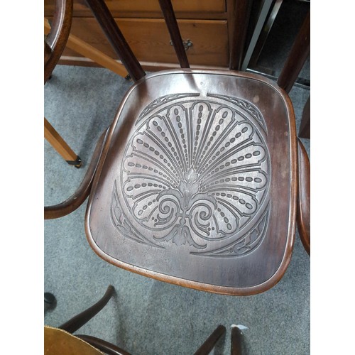 764 - Bentwood carver chair, marked to underside, overall height 99cm