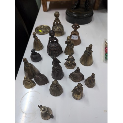 825 - Collectable brass table bells