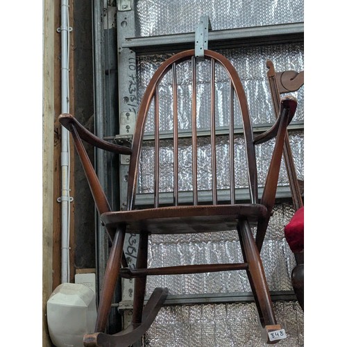 848 - Darkwood Quaker Ercol rocking chair