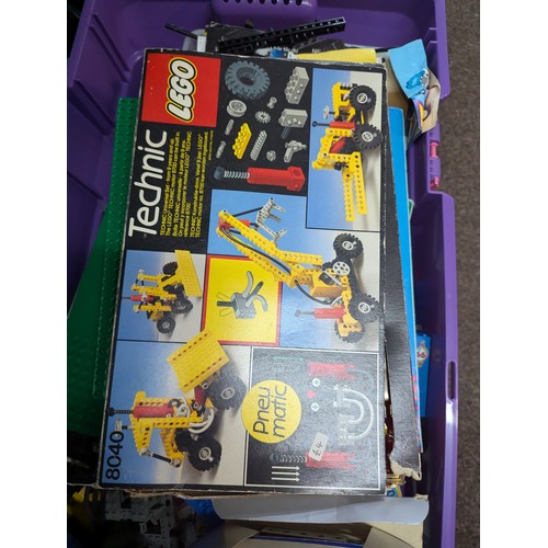 641 - Large box of Lego, including Lego Technic and Meccano