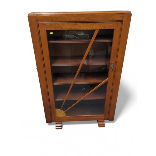 93 - Art deco style bookcase. 87cm by 30cm by 134cm