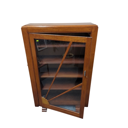 93 - Art deco style bookcase. 87cm by 30cm by 134cm