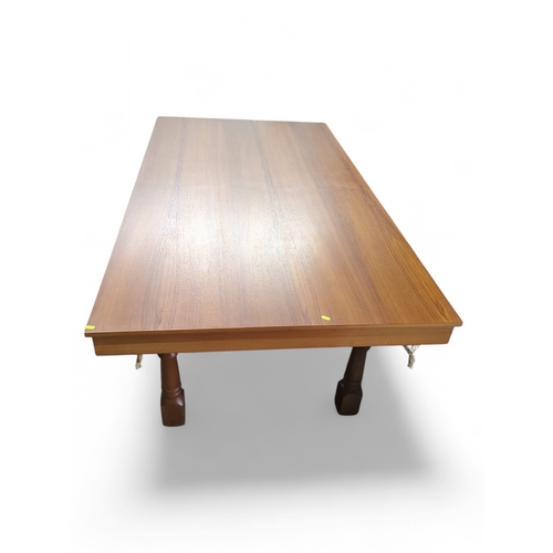 134 - Riley Snooker/dining table. Lift of top. Slate bed. 108cm by 201cm by 79cm