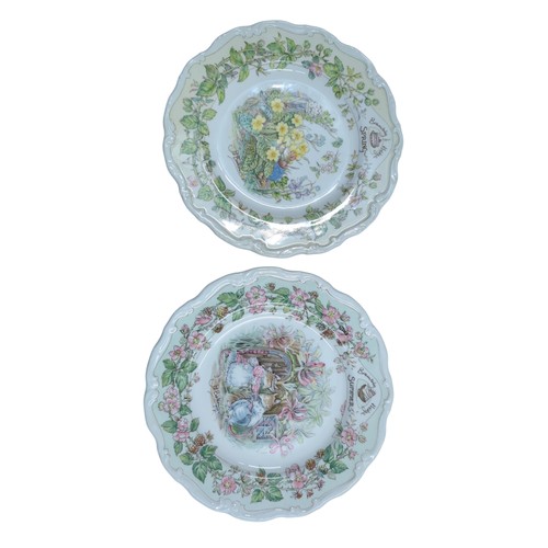 148 - Royal Doulton series of 4  x 4 seasons plates from the Brambly Hedge gift collection (Spring, S... 