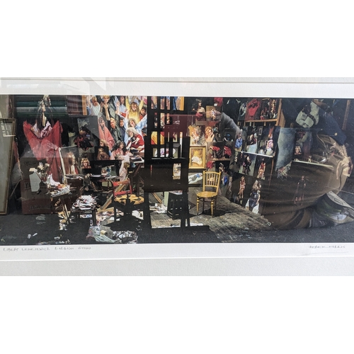 245 - Derek Harris, signed photograph titled 'Lenkiewicz Barbican Studio', framed 61.5 x 98cm.