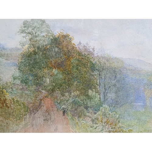 248 - Albert Goodwin (British 1845 - 1932) watercolour titled 'Summer Landscape' verso, signed and dated 1... 