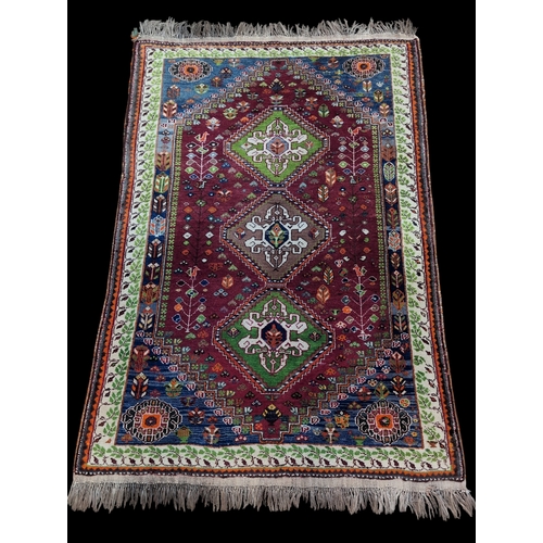 281 - Colourful handmade Yalameh rug. 187cm x 123cm