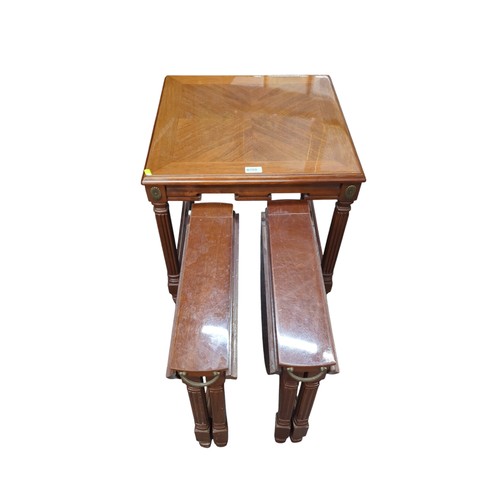 188 - Mahogany nesting tables. Largest W51cm D51cm H52cm