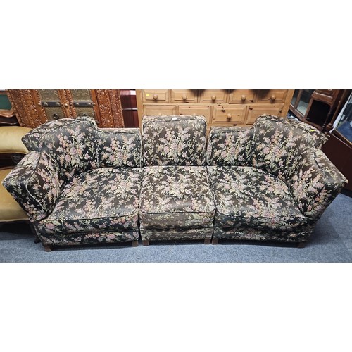 57 - Italian style mid-century 3-piecemodular sofa with spare covers.