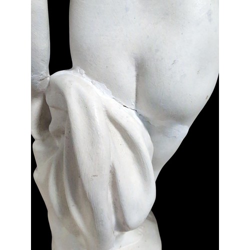 320 - Plaster figure of a classical lady, height 42cm, repaired