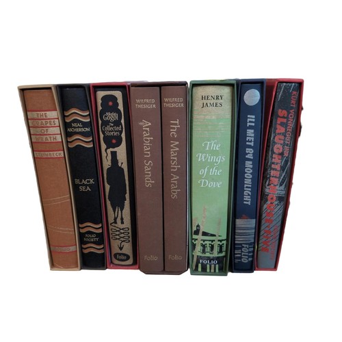 355 - 8 books from The Folio Society: The Grapes Of Wrath by Steinbeck, Black Sea by Neal Ascherson, The C... 