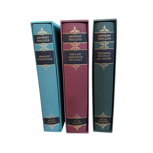 356 - 3 hardbacks from The Folio Society by Anthony Trollope: The Last Chronicle Of Barset, Framley Parson... 