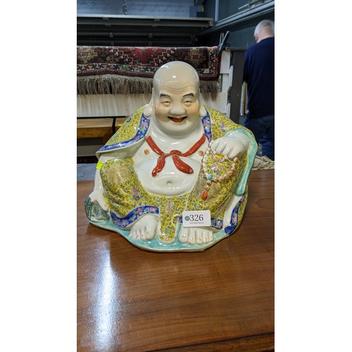 326 - Chinese porcelain figure of Putai, 20th century, impressed marks to base, height 23cm