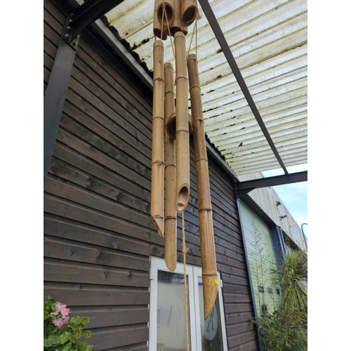 14 - Large outdoor bamboo wind chime. Approx H260cm.