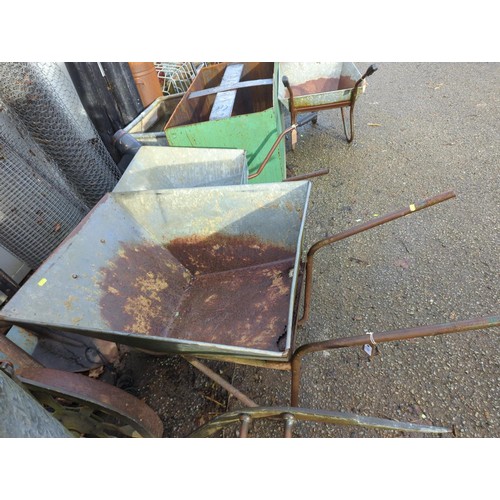 59 - Galvanized wheelbarrow.