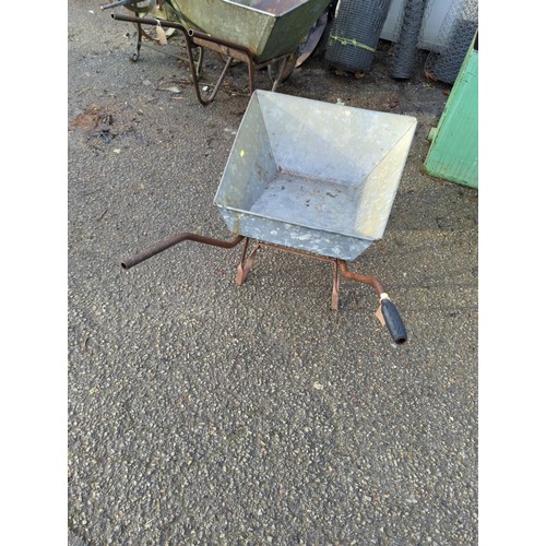 60A - Galvanized wheelbarrow.