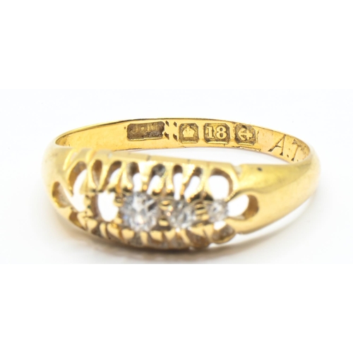 87 - Scrap 18ct gold and diamond ring, Birmingham hallmark, gross weight 2.56 grams