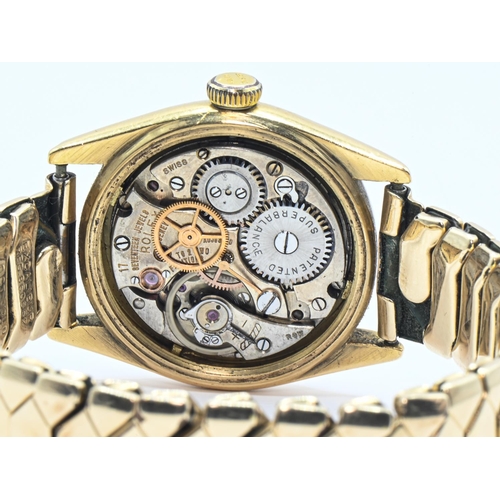 260 - Rolex Oyster Precision 18ct gold cased watch, the silvered dial with applied gold baton markers, sig... 