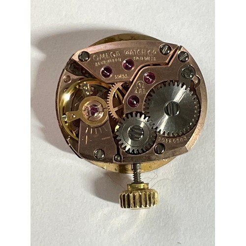 265 - Omega ladies 18ct gold wristwatch, circa 1969, the signed gold coloured dial with black hands and ba... 