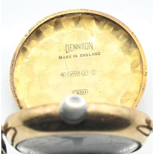 275 - 9ct gold cased watch, the dial marked H. Stone Leeds, with Arabic numerals, case hallmarked Dennison... 