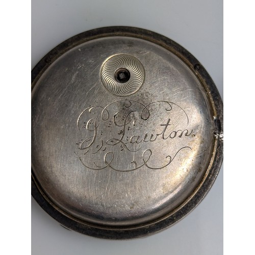 283 - Victorian Kendal & Dent silver cased key-wind open face pocket watch, case hallmarked Kendal &am... 