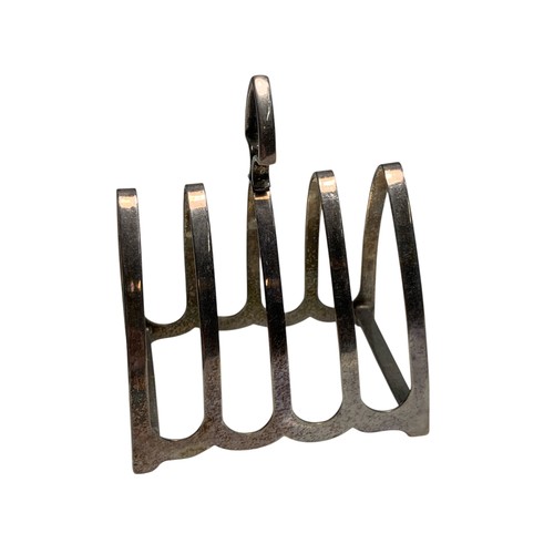 218 - George V silver toast rack, James Deakin & Sons, Sheffield 1933, length 8.3cm, 59.47 grams... 