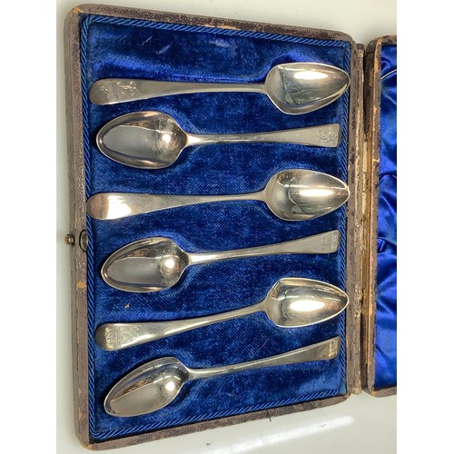 222 - Matched set of six George III silver teaspoons, including five by Alice & George Burrows II, Lon... 