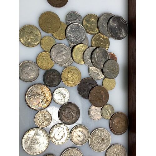 242 - Assorted British and world coins, gross weight including box 4.22kg