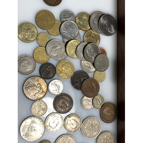 242 - Assorted British and world coins, gross weight including box 4.22kg