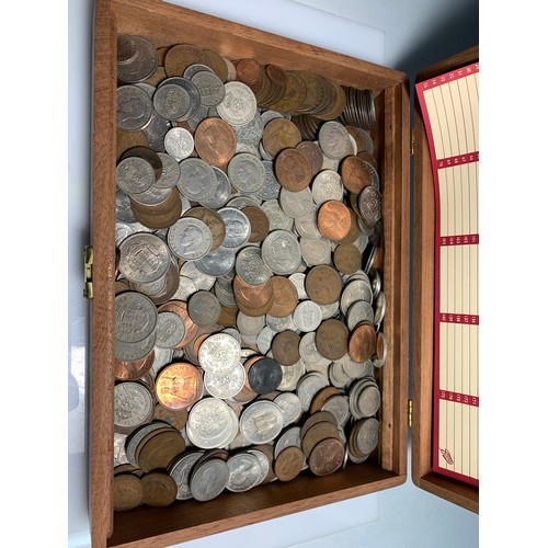 243 - Box of British coins, gross weight including box 5.2kg