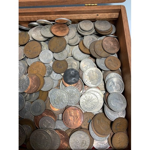 243 - Box of British coins, gross weight including box 5.2kg