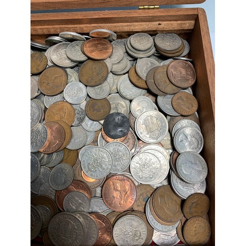 243 - Box of British coins, gross weight including box 5.2kg