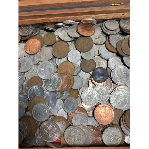 243 - Box of British coins, gross weight including box 5.2kg