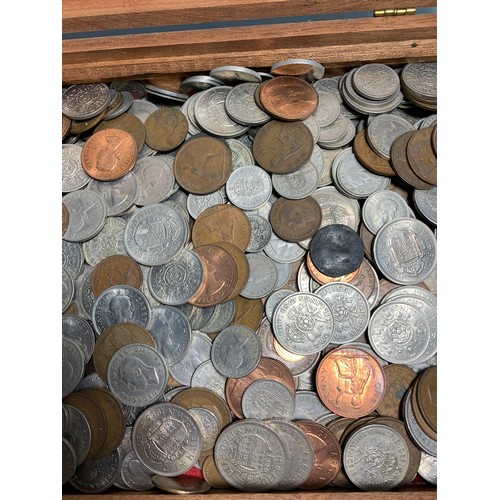 243 - Box of British coins, gross weight including box 5.2kg