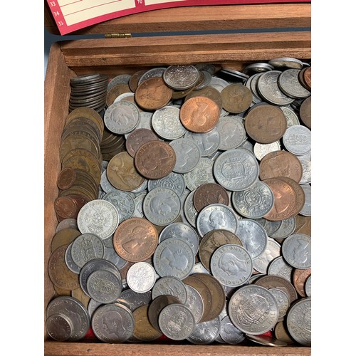 243 - Box of British coins, gross weight including box 5.2kg