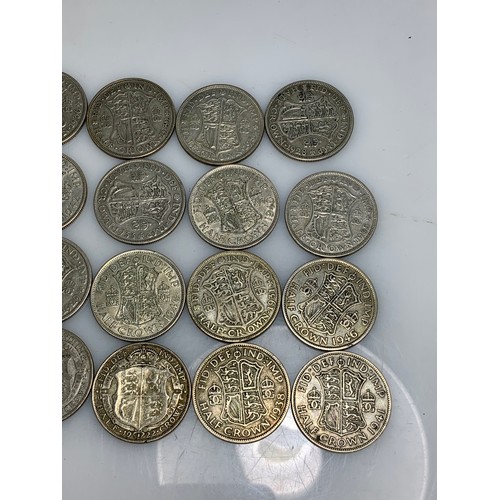 245 - Twenty-four pre-1947 half crowns, gross weight 335 grams