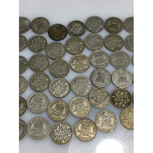 249 - 160 grams of pre-1947 sixpences