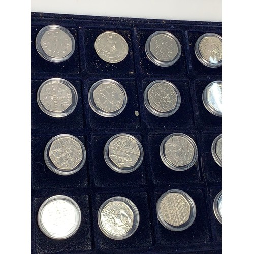 256 - Twenty-three collectable 50 pence coins