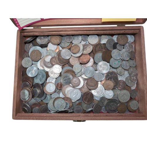 243 - Box of British coins, gross weight including box 5.2kg