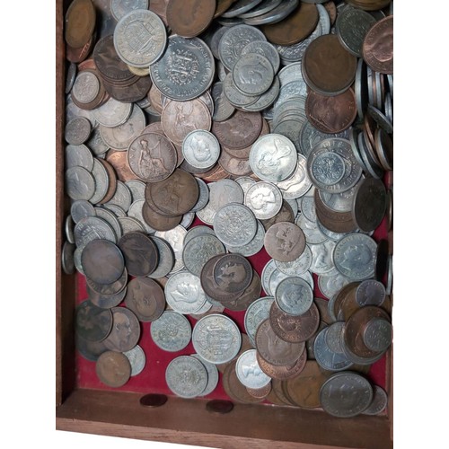 243 - Box of British coins, gross weight including box 5.2kg