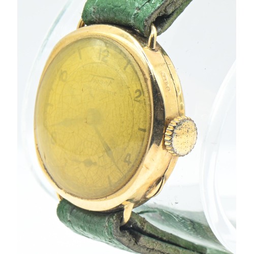 267 - Tissot Non Magnetic 9ct gold cased watch, the signed silvered dial with Arabic numerals, baton marke... 