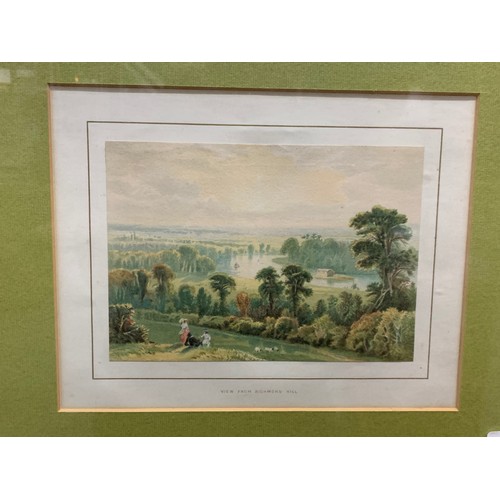 617 - Gilt framed print 'A View from Richmond Hill' W71.5 x D9 x H61cm